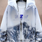 kkboxly  Men's Mountain Landscape Graphic Sun Protection Jacket Ultra Light Thin Breathable Leisure Sports Outdoor Cycling Jacket Hoodie Skin Clothing For Men & Women