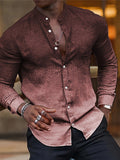 kkboxly  Men's Shirt Top Turn-Down Collar Long Sleeve Closure Male Casual Shirt For Men Daily Vacation Streetwear