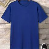 kkboxly  Plus Size Assorted Colors Basic Tees For Male, Oversized Causal T-shirts For Summer Fitness Leisurewear, Men Clothing