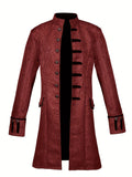 Steampunk Gothic Long Coat Embroidered Victorian Jacket Vintage Overcoat Medieval Frock Coat Renaissance Costume For Men