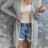 kkboxly  Long Sleeve Oversized Top, Button Up Casual Top, Women's Clothing