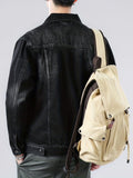 kkboxly  Chic Denim Jacket, Men's Casual Street Style Button Up Jacket Coat For Spring Fall