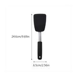 kkboxly 1pc Premium Silicone Kitchen Spatula - Non-Stick, Heat-Resistant, Ergonomic Design - Stainless Steel Handle for Safe & Versatile Cooking - Perfect for Frying & Household Kitchenware