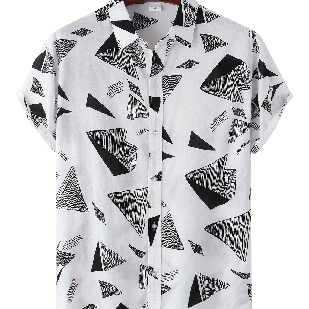 kkboxly  Men's Casual Short Sleeve Shirt, Male Hawaiian Shirt For Summer Beach Vacation