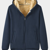 kkboxly  One Size Smaller & Order Size Up, Men's Fleece Sweatshirt Casual Jacket