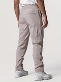 Men's Spring And Autumn Cargo Style Long Trousers With Multi-Pocket, Male Casual Loose Trousers