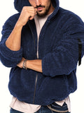 kkboxly  Men's Warm Polar Fleece Jacket Coat For Fall Winter