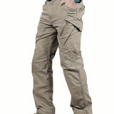 kkboxly  Men's Outdoor Multi Functional Tactical Pants, Multi Pocket Outdoor Hiking Waterproof Sweatpants, Wear Resistant Cargo Pants