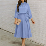 kkboxly  Women's Dresses Sexy Summer Women's High Waist Slim Fashion Solid Color Slim Temperament Maxi Dresses