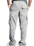 Men's Cargo Pants, Lightweight Drawstring Loose Fit Workout Sweatpants