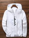 kkboxly  Men's Casual Zipper Pocket Hooded Windbreaker Jacket, Chic Zip Up Jacket For Outdoor Activities
