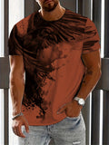 kkboxly Men's Eagle Print T-Shirt - Comfortable and Stylish Summer Tee