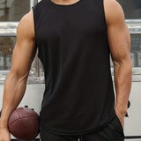 kkboxly  Men's Sleeveless Sports T-Shirt, Quick Drying Breathable Tank Top For Running Training Marathon