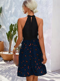 kkboxly  Belted Elegant Halter Dress, Sleeveless Casual Dress For Spring & Summer, Women's Clothing