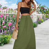 kkboxly  Casual Loose Simple Solid High Waist Fashion Skirts, Women's Clothing