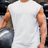kkboxly  Men's Casual Round Neck Quick -drying Tank Top, Men's Tank Top For Summer Outdoor Gym Workout Bodybuilding Fitness, Gift For Men