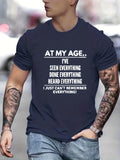 2025 Men's Funny 'I Just Can't Remember Everything' Print T-Shirt - Casual Short Sleeve Tee for Summer, Spring, and Fall - Perfect Gift Idea
