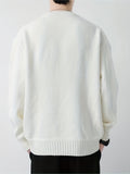 kkboxly  All Match Knitted Sweater, Men's Casual Warm Slightly Stretch Crew Neck Pullover Sweater For Fall Winter