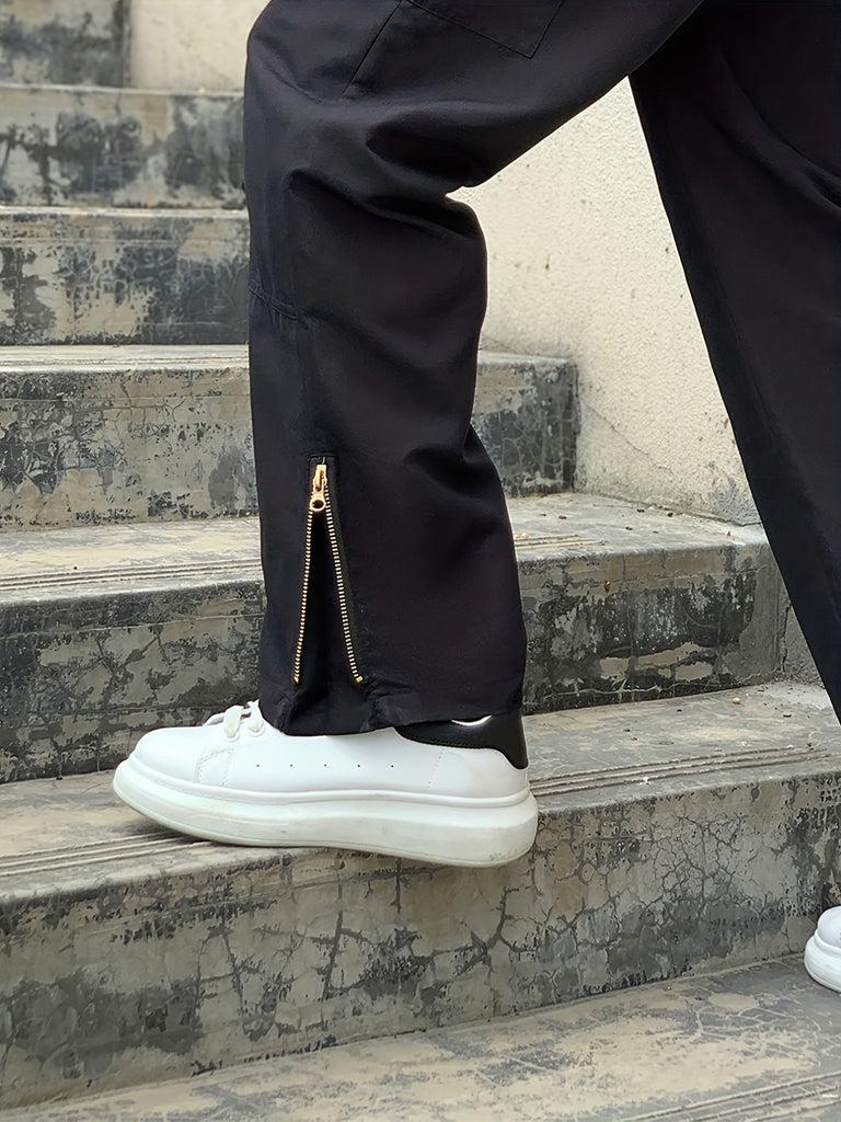 kkboxly  Men's Cargo Pants With Zippers On The Feet