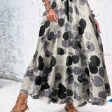 kkboxly  Polka Dot Pleated Skirts, Vintage High Waist Summer Maxi Skirts, Women's Clothing