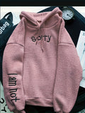 realaiot  Embroidered Drawstring Hoodie, Casual Long Sleeve Drop Shoulder Outwear, Women's Clothing