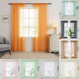 kkboxly 2pcs Colorful Curtains Rod Pocket Window Treatment For Bedroom Office Kitchen Living Room Study Home Decor