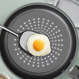 kkboxly 9.5-Inch Premium Non-Stick Cast Iron Skillet with Mirror Satin Finish, Thick Base, and Green Handle - Dishwasher Safe, Compatible with Smooth Surface Non-Induction Stovetops for Cooking Eggs, Steak, Pancakes