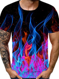 kkboxly  Plus Size Tees For Men, 3D Print Trendy Oversize Short Sleeve T-shirts, Summer Oversized Tops, Best Seller Gifts
