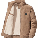 Men's Warm Fleece Corduroy Jacket For Fall Winter