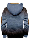 kkboxly  Men's Warm Fleece Zip Up Hooded Coat With Multi Pocket For Fall Winter