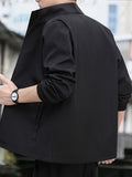 kkboxly  Men's Lightweight Jackets By Activity, Men's Casual Stand Collar Jacket For Spring Fall