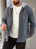 kkboxly  Plus Size Men's Hooded Jacket For Spring Fall Winter, Men's Clothing