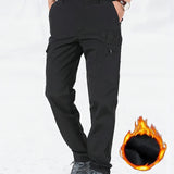 kkboxly  Classic Design Cargo Pants,  Men's Multi Flap Pocket Trousers, Men's Casual Street Style Solid Color Work Pants Outdoors Streetwear