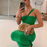 kkboxly  Sexy Ruched Backless Dress, Club Party Dress For Summer & Spring, Women's Clothing