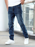 kkboxly  Men's Casual Medium Stretch Jeans, Classic Design Denim Pants