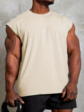 kkboxly  Men's Casual Round Neck Quick -drying Tank Top, Men's Tank Top For Summer Outdoor Gym Workout Bodybuilding Fitness, Gift For Men
