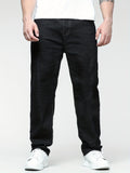 Plus Size Men's Stretch Jeans, Casual Loose Straight Jeans For Big And Tall Guys, Best Sellers Gifts