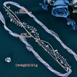 kkboxly  1PC Bridal Wedding Dress Rhinestone Belt Accessories Shiny Silvery Chain Belt