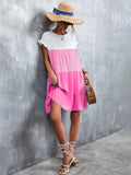 kkboxly Women's Summer Dress: Color Block Ruffle Sleeve Mini Dress - Look Flawless & Feel Fabulous!