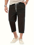 kkboxly kkboxly  Men's Casual Loose Fit Cropped Pants For Spring Summer