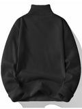 kkboxly  Turtle Neck Knitted Sweater, Men's Casual Warm Solid Slightly Stretch Pullover Sweater For Fall Winter