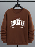 Brooklyn Print, Men’s Pullover Sweatshirt, Casual Crew Neck Jumper For Spring Fall, Moisture Wicking And Breathable Sweater, As Gifts