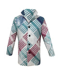 kkboxly  Plus Size Men's Contrast Color Stripes Print Coat, Fashion Casual Street Style Jacket For Autumn/winter, Men's Clothing