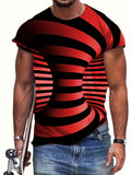 kkboxly Optical Illusion, Men's T-Shirt, Casual Loose Tees, Men's Streetwear