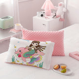 1pc Super Soft Sleeping Pillow, Cartoon Pattern Children's Pillow Soothing Pillow With Zipper Removable And Washable Pillow For Kids Boys Girls