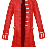 Steampunk Gothic Long Coat Embroidered Victorian Jacket Vintage Overcoat Medieval Frock Coat Renaissance Costume For Men