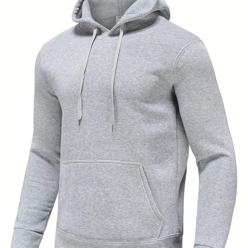 kkboxly  Men's Solid Color Hoodies, Casual Loose Fit Drawstring Hooded Sweatshirt With Pocket Best Sellers