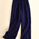 kkboxly  Drawstring Wide Leg Pants, Casual Loose Pants For Spring & Summer, Women's Clothing