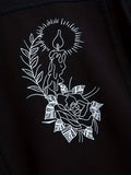 kkboxly  Bird Embroidery Denim Jacket, Men's Casual Flap Pocket Button Up Jacket For Fall Winter