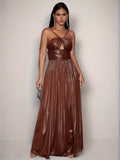 kkboxly  Cut Out Split Hem Dress, Elegant Sleeveless Dress For Party & Banquet, Women's Clothing